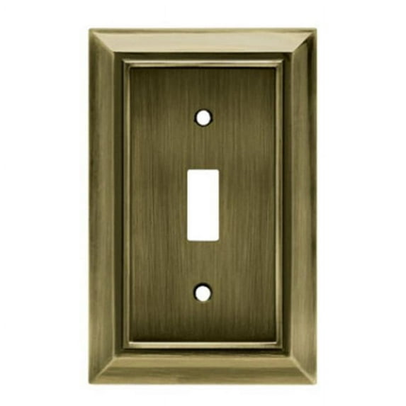 Liberty Hardware W10087-AB-U Antique Brass Architectural 1 Gang Toggle Wall Plate
