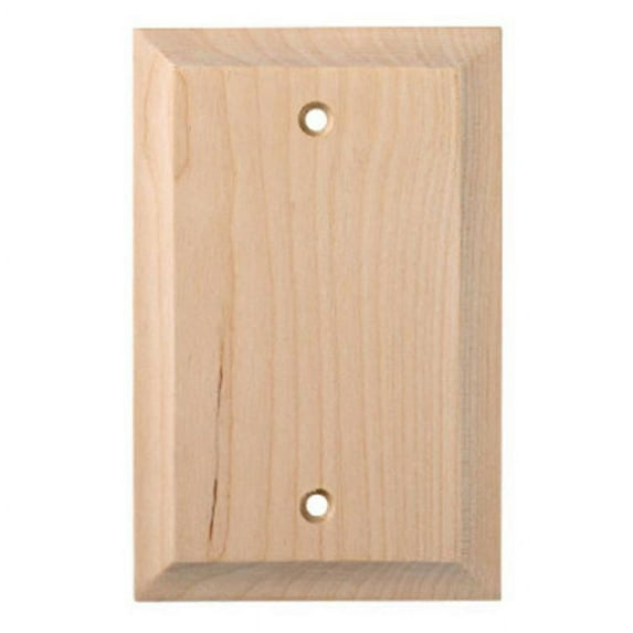 Liberty Hardware W30192-UN-U Unfinished Huntsfield 1 Gang Blank Wall Plate