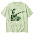 thumbnail image 1 of Liberty Has Spoken Graphic T-Shirt, Statue Inspired Patriotic Freedom Design Tee, Vintage America Graphic Shirt, 1 of 3