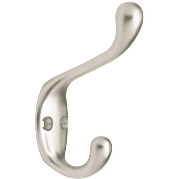 Brainerd B42302J-SN-C 6 L in. Heavy Coat And Hat Hook - Matte Nickel - 1 Pack
