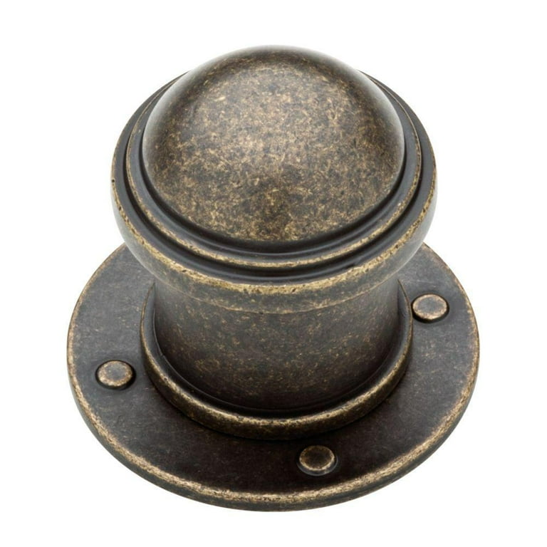 Industrial 1-1/2 in. (38mm) Burnished Antique Brass Round Cabinet Knob Industrial 1-1/2 in. (38mm) Burnished Antique Brass Round Cabinet Knob