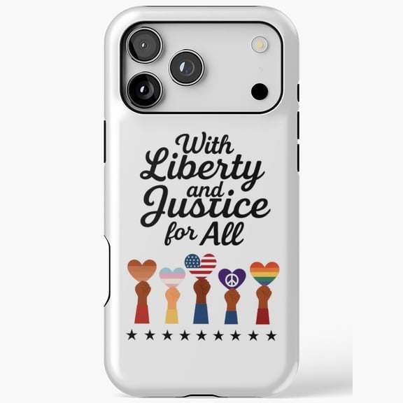 Liberty Justice Peace Hearts Pride for iPhone Case 17 11 12 13 14 15 16 Pro Max