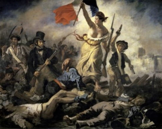Liberty Leading the People 1830 Eugene Delacroix (1798-1863 French) Oil on canvas Musee du Louvre Paris France Canvas Art - Eugene Delacroix (18 x 24)