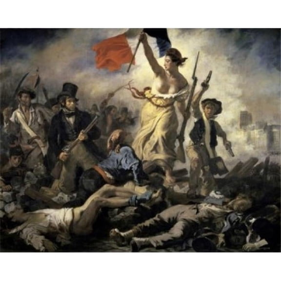 Liberty Leading The People 1830 Eugene Delacroix - 1798-1863 French Oil On Canvas Musee Du Louvre Paris France Poster Print - 18 x 24