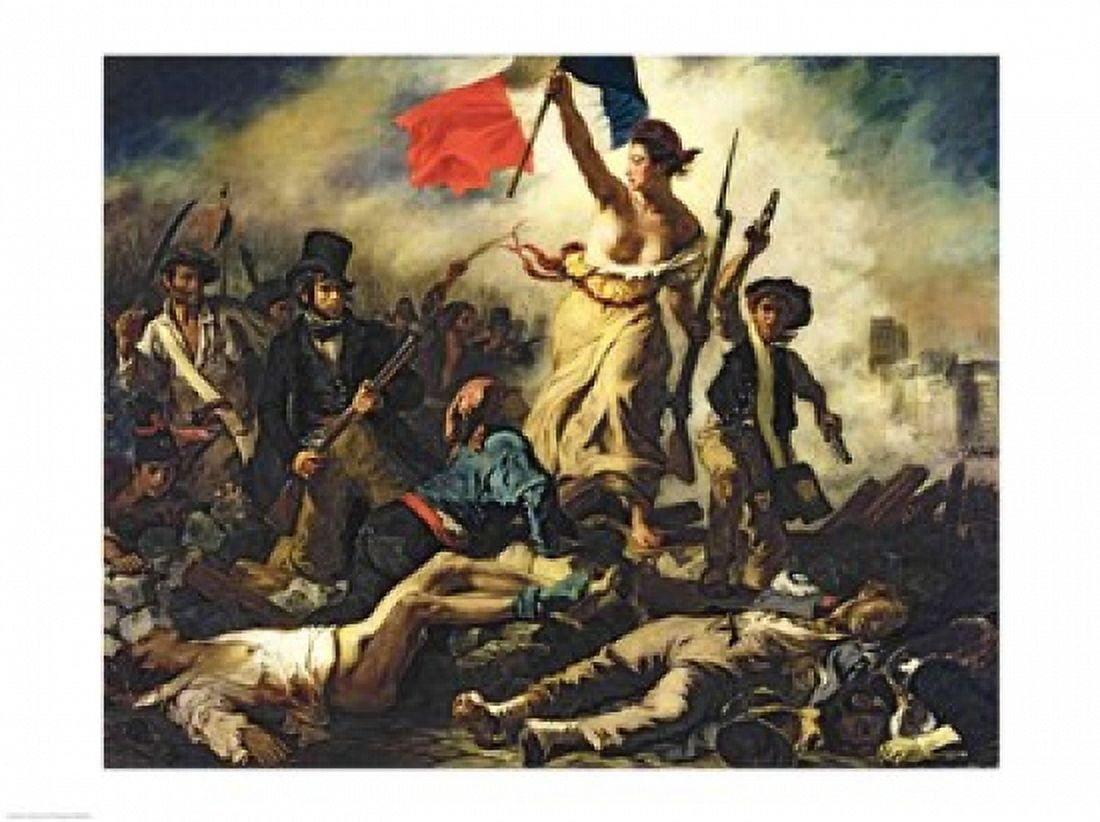Liberty Leading the People 28 July 1830 Canvas Art - Eugene Delacroix (24 x 18)