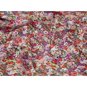 Liberty London Augusta Linen Cotton Dress Fabric Pink Flowers - per yard