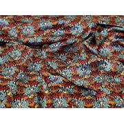 Liberty London Bronwyn Belgravia Silk Satin Fabric, Jewel Damask Print for Dressmaking, 54" Wide, By the Yard