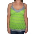 thumbnail image 1 of Liberty Love Junior's Stripe Babydoll Adjustable Strap Halter Tank Top, 1 of 2