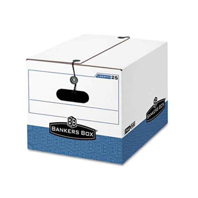 Heavy-Duty White and Blue Corrugated Paper Storage Box