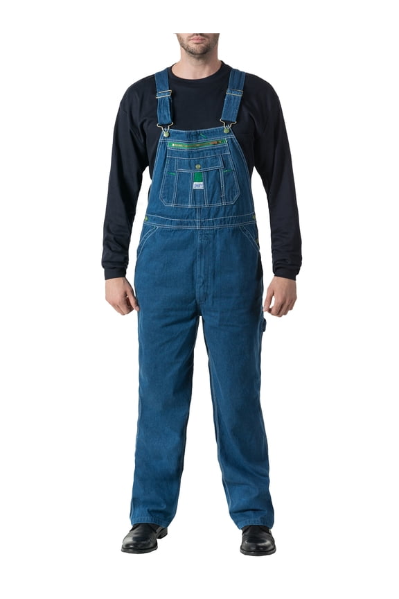 Men's and Big Men's 100% Cotton Stonewashed Denim Bib Overall