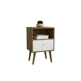 thumbnail image 1 of Liberty Mid-Century Modern Nightstand 1.0 with 1 Cubby Space and 1 Drawer with Solid Wood Legs, 1 of 3