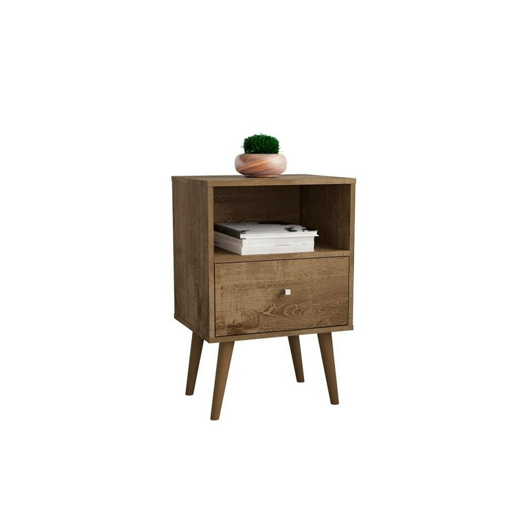 Manhattan Comfort Liberty Mid Century - Modern Nightstand 1.0 with 1 Cubby Space and 1 Drawer Manhattan Comfort Liberty Mid Century - Modern Nightstand 1.0 with 1 Cubby Space and 1 Drawer
