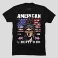 thumbnail image 1 of Liberty Mom American And Proud Funny Patriotic Mother's Unisex T-Shirt, Up to Size 5XL, 1 of 2