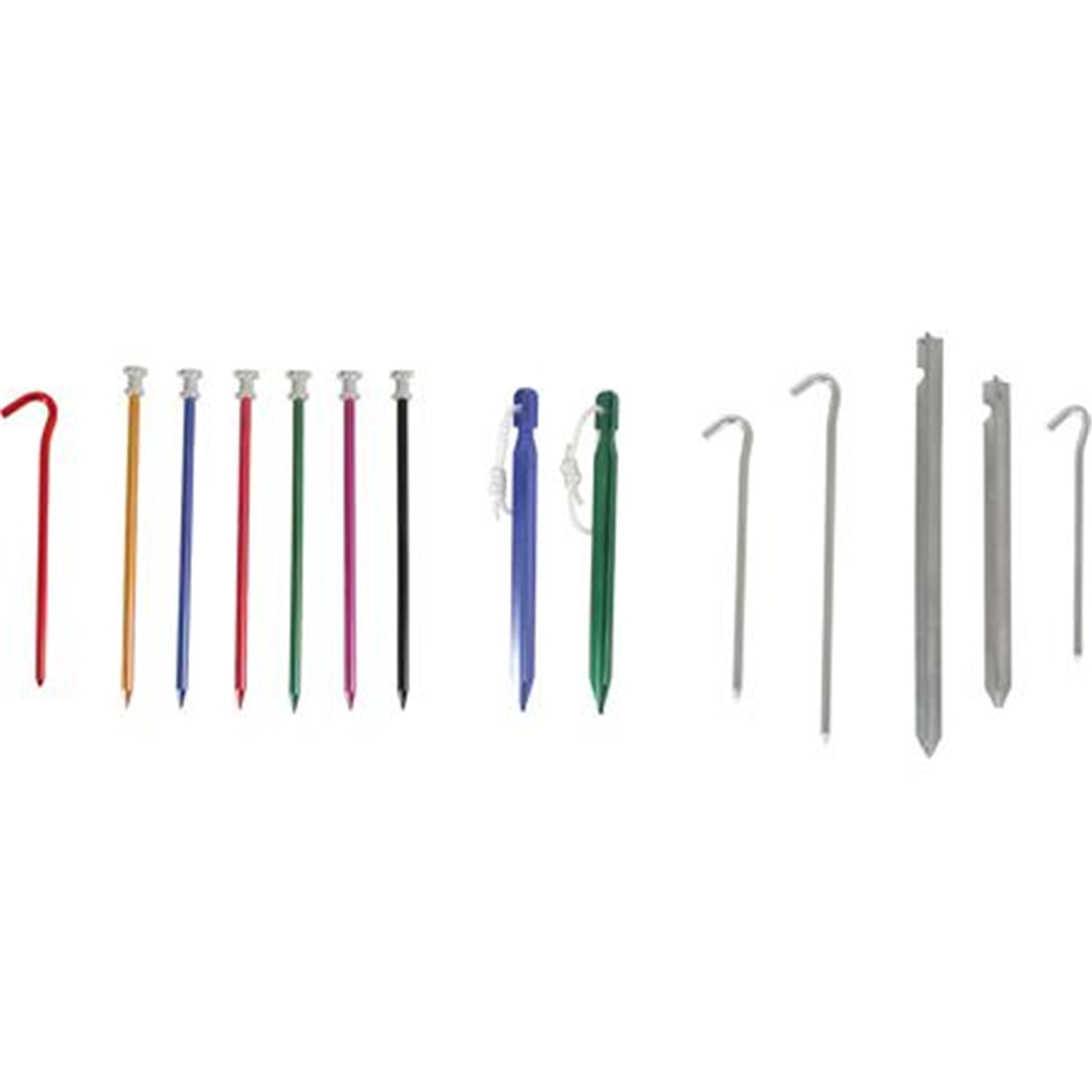 Liberty Mountain Aluminum Tent Pegs - Set of 6 Lightweight 9-Inch Pegs for Secure Tent Setup