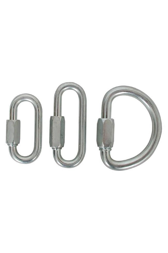 Liberty Mountain Halfmoon Steel Quick Link Carabiners - 25kn Strength