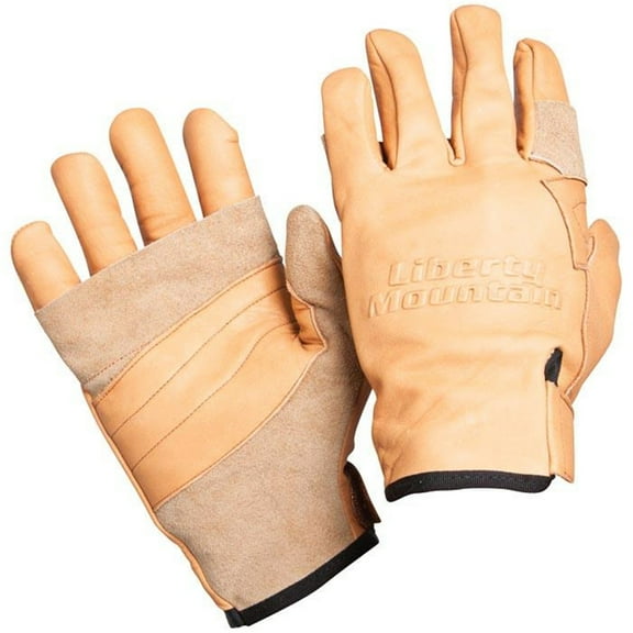 Liberty Mountain Pro Cowhide Rappel Gloves - XL Size