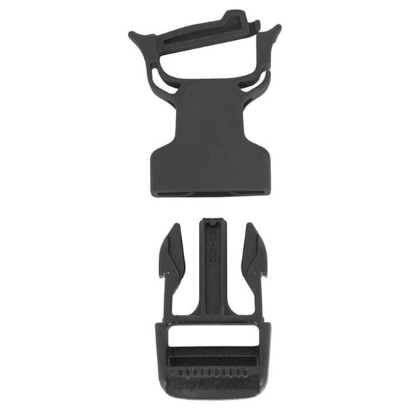 Liberty Mountain Quick Attach Repair Buckle Set - 1" Black Buckles with Cordlock & Misc. Accessories