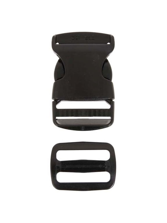 Side Release Buckle with Slider - 1 1/2" - Versatile Buckle and Slider Set for Outdoor Gear