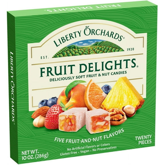 Liberty Orchards 10oz Fruit Delights Holiday Gift Box, 20 Pieces