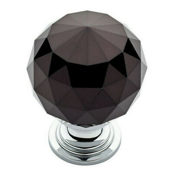Liberty P30779W-264 1 3/16" Black Faceted Acrylic Polished Chrome Drawer Knob