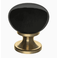 thumbnail image 1 of Liberty P37371W-CZB 1 1/8" Contemporary Black Ceramic & Champagne Bronze Cabinet Knob, 1 of 1