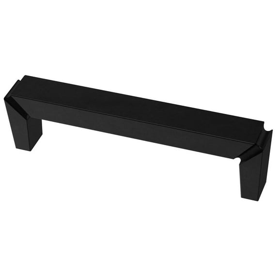 Liberty P38522C-FB 3 3/4" Modern Notched Cabinet Drawer Pull Matte Black