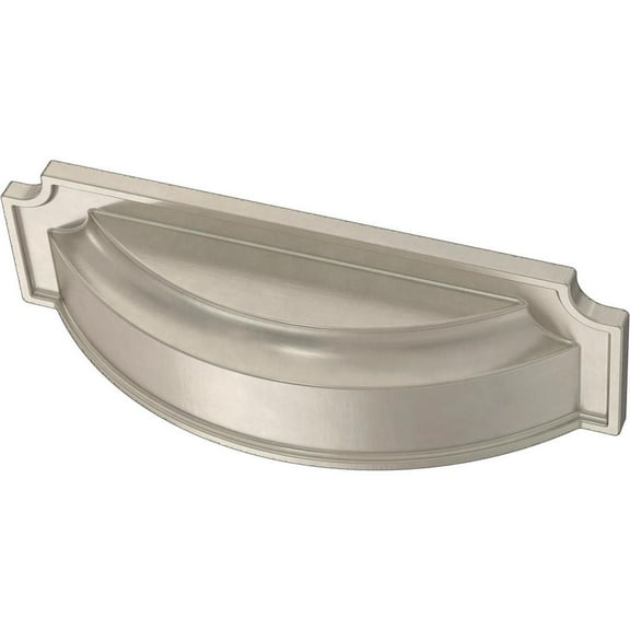 Liberty P40110C-SN Dual Mount Notched Backplate Cup Cabinet & Drawer Pull Satin Nickel