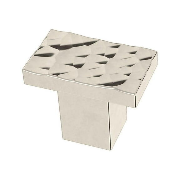 Liberty P41937C-PN 1 1/4" Modern Hammered Cabinet Knob Polished Nickel