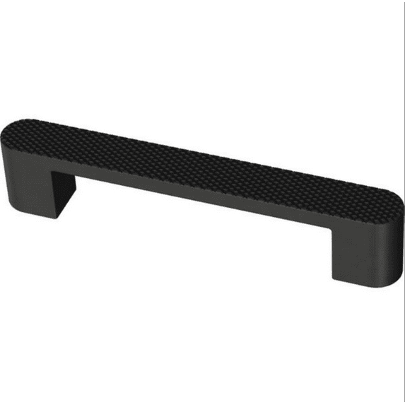 Liberty P43225C-FB Dual Mount 4"/ 5 1/16" Modern Knurled Cabinet & Drawer Pull Flat Black