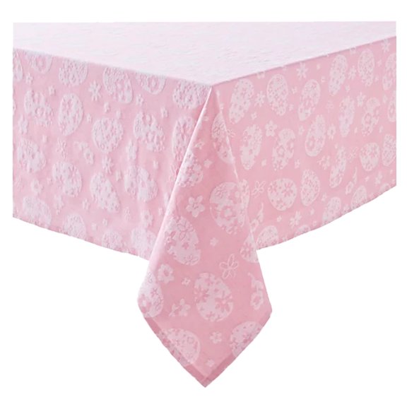 Liberty Pink Spring Easter Egg Tablecloth, Cotton/Polyester Blend