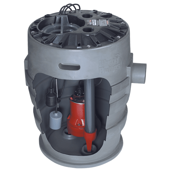 Liberty Pumps Pro 370 Series 4/10 HP Simplex Sewage System - P372LE41