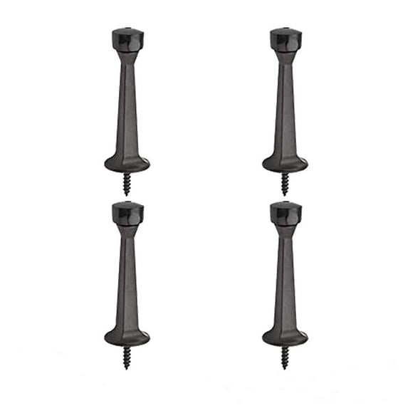 Liberty Premium Door Stoppers Metal Solid Rigid Door Stop Brushed 3" (Oil-Rubbed Bronze, 4 Pack)
