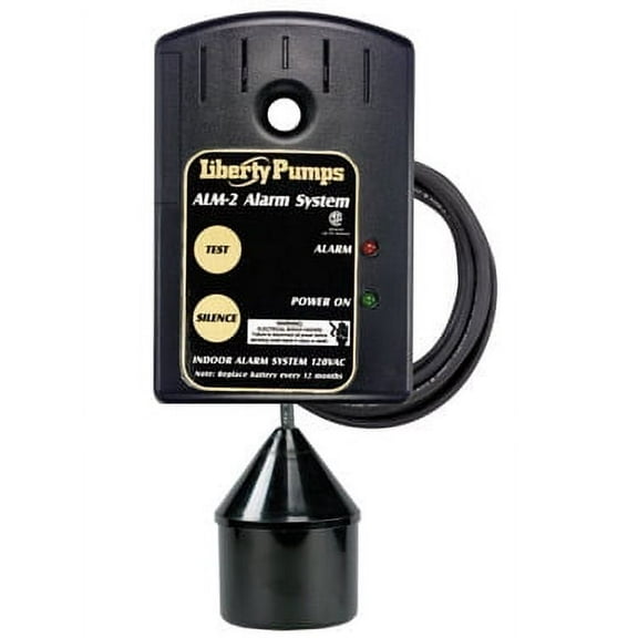 Liberty Pumps Indoor High Liquid Level Alarm with Wide Angle Float - ALM-2-1