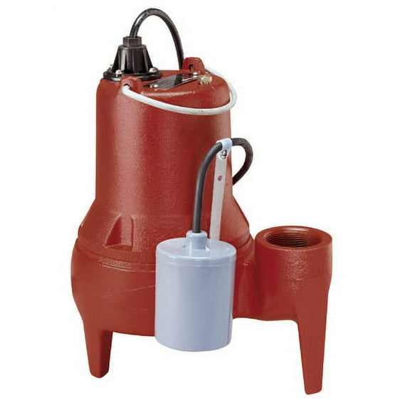 Liberty Pumps LE51A 1/2 HP Automatic Sewage Pump 2 In. 141 GPM 10 Ft Cord