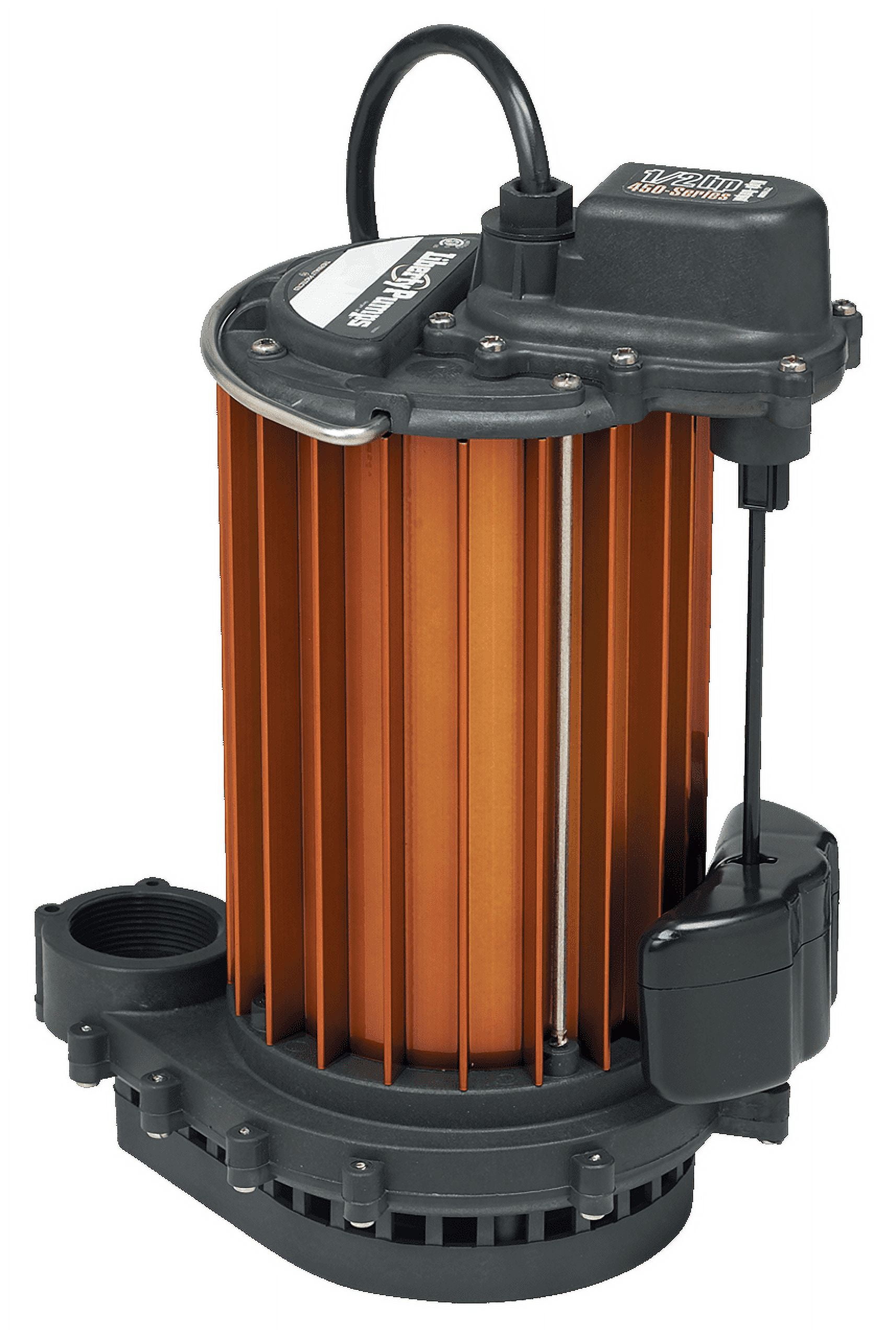 Liberty Pumps Model 457 Aluminum Energy Efficient Automatic Submersible Sump Pump, 115V, 10ft