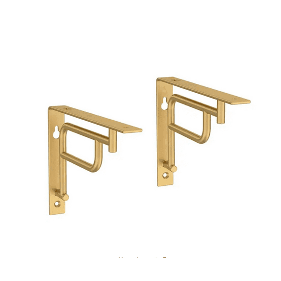 Liberty S43789C-523 7" Painted Brushed Brass Art Deco Decorative Shelf Bracket (2-Pack)
