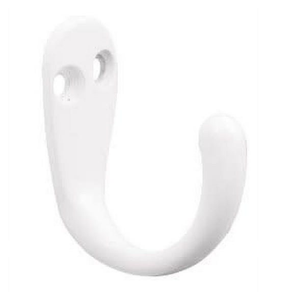 Liberty B59103Z-W-C Single Prong Robe Hook - White - 1 Pack