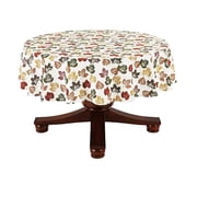 Liberty Stamped Autumn Leaves Tablecloth Multi-Color Fabric 70 Round