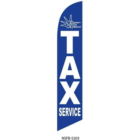 Liberty Tax Service Feather Banner Flag Complete Kit