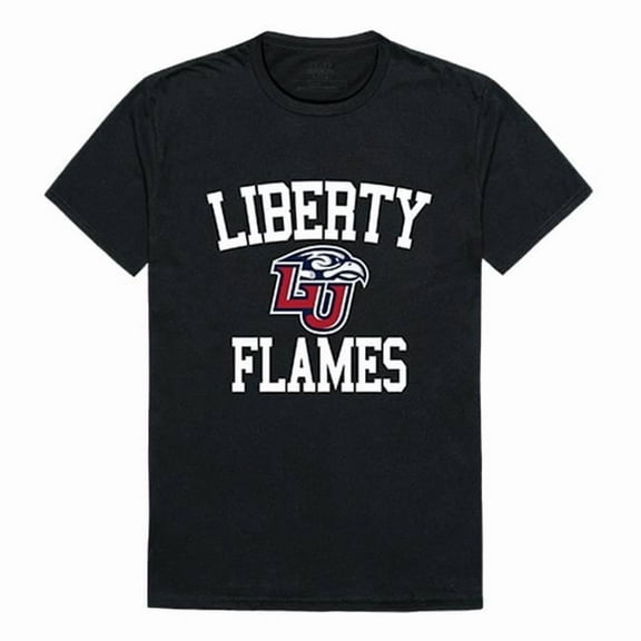 Liberty University Arch T-Shirt, Black & White - 2XL