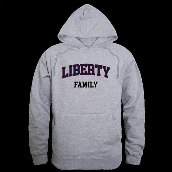Liberty University Flames Family Hoodie, Heather Grey - Medium