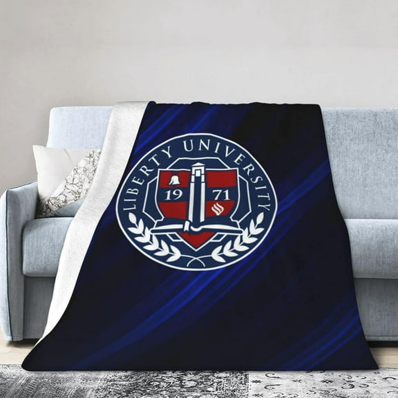 Liberty University Fleece Blanket, Very Soft Microfiber Flannel Blanket for Couch Warm and Cozy for All Seasons