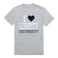thumbnail image 1 of Liberty University I Love T-Shirt, Heather Grey - Small, 1 of 1