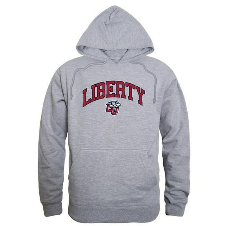 Liberty University Men Campus Hoodie, Heather Grey 2XL