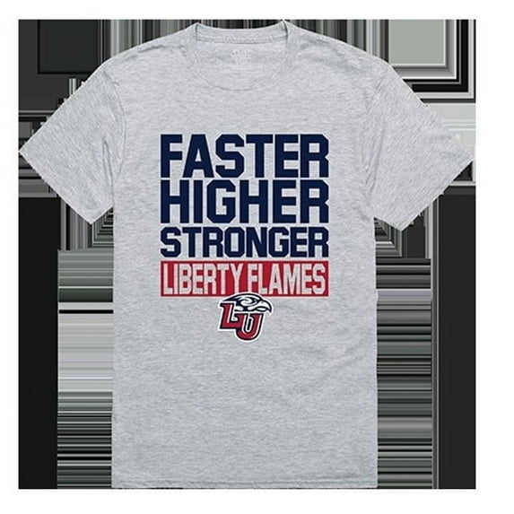 Liberty University Workout Tee Shirt - Heather Gray - Medium
