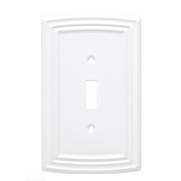 Liberty W36396-PW Classical Emery Single Switch Pure White Cover Plate