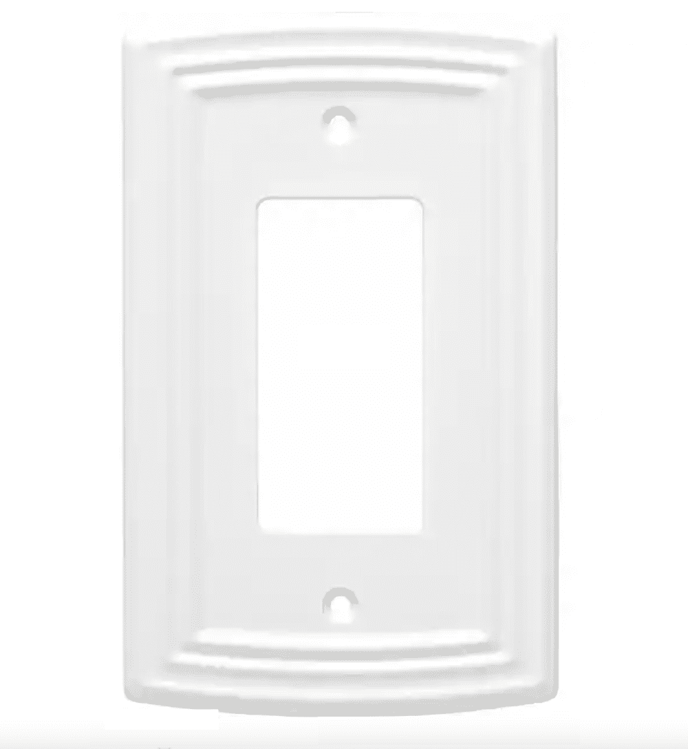 Liberty W36398-PW Classical Emery Single GFCI Pure White Cover Plate
