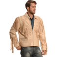 thumbnail image 1 of Liberty Wear Men's Fringed Leather Jacket - 483 CREAM   US, 1 of 5