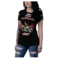 thumbnail image 1 of Liberty Wear Women's Devilish Vixen Embellished Short Sleeve Tee - Black (XL), 1 of 3