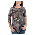 thumbnail image 1 of Liberty Wear Women's Nashville Darlin' Fringe Top Shirt Tee Cowboy Boots (M), 1 of 1